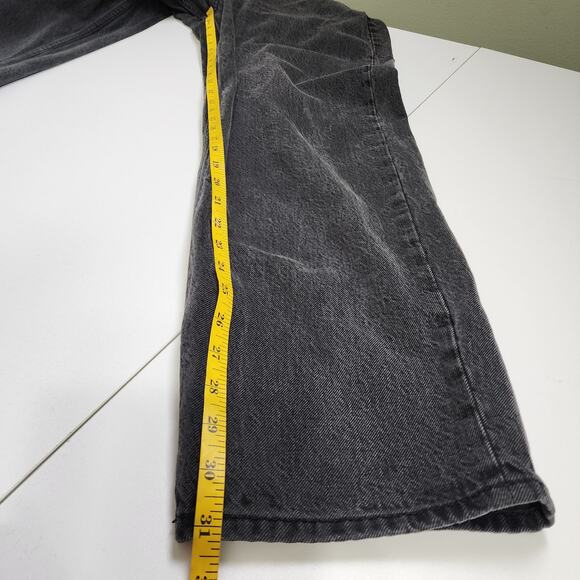 Abercrombie & Fitch Womens High Rise Taper Jean Curve Love Size 2 Long Black - Picture 12 of 13